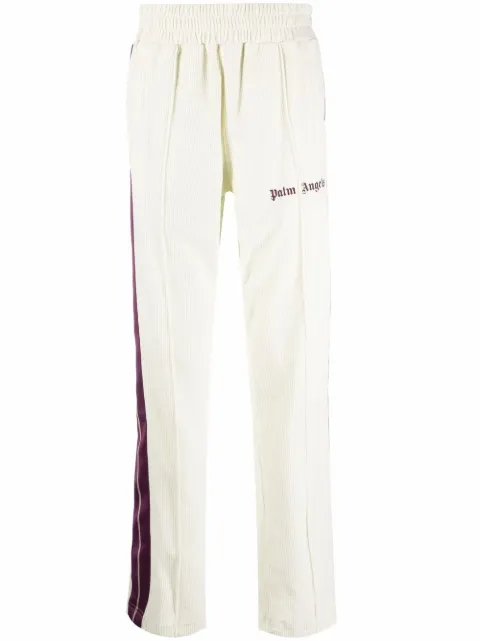 Palm Angels logo-print track pants Neutrals PMCA007F21FAB0060537