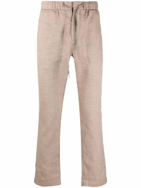 Frescobol Carioca straight-leg linen-blend trousers Neutrals 1240