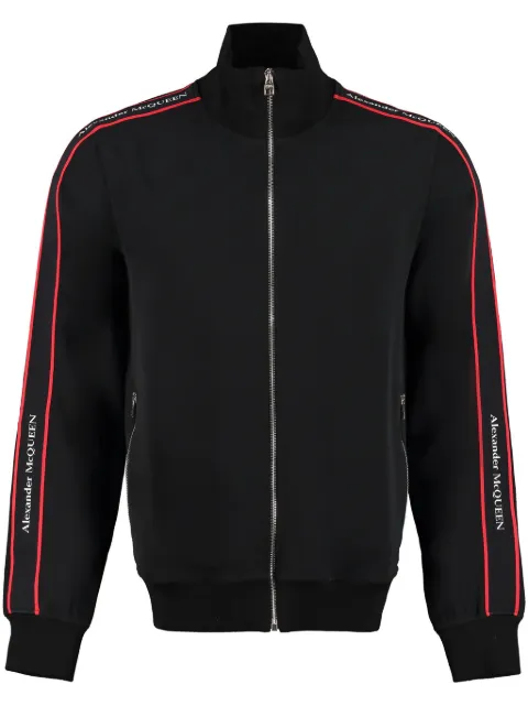 Alexander McQueen logo-print track jacket Black 625377QSR39