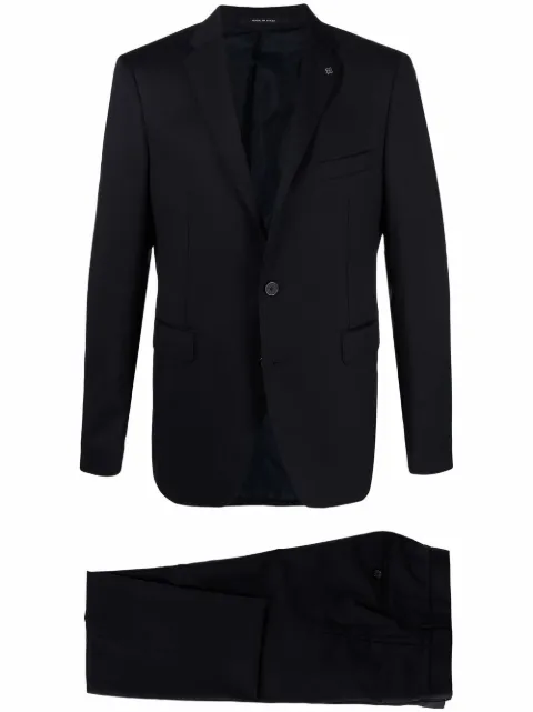 Tagliatore fitted single-breasted suit Blue 2FBR22B01060001