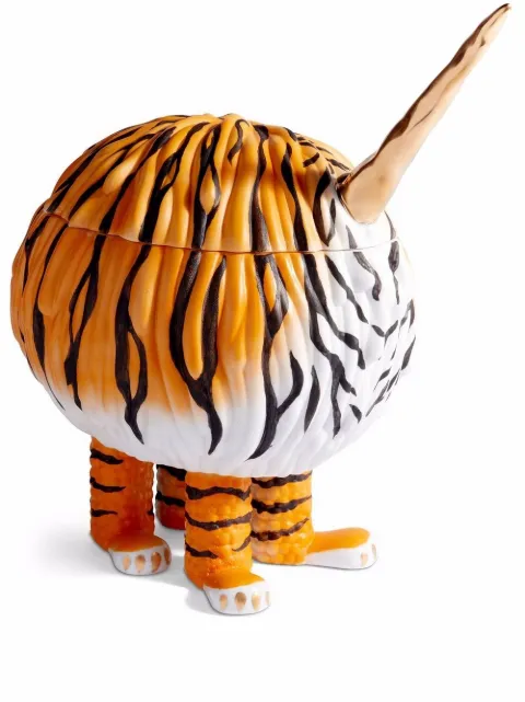 L'Objet Haas gold horn tiger vessel Orange HB005