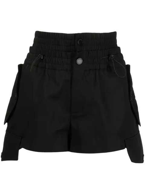 Monse smocked-detail cargo shorts Black MS220736EVA
