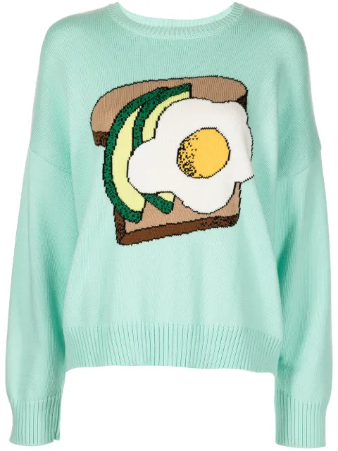 Monse Avocado Toast merino-knit jumper Blue MS220135RAV