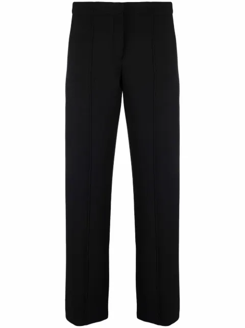 Ferragamo high-waisted wool blend trousers Black 749020