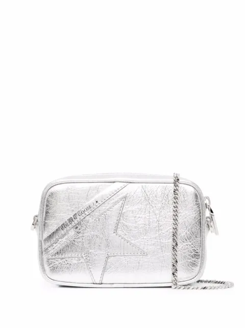 Golden Goose Mini Star metallic crossbody bag Silver GWA00228A000335
