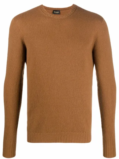 Drumohr knitted cashmere jumper Brown D4K103