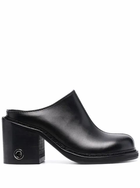 Sunnei leather mules Black FW21BUHSB01