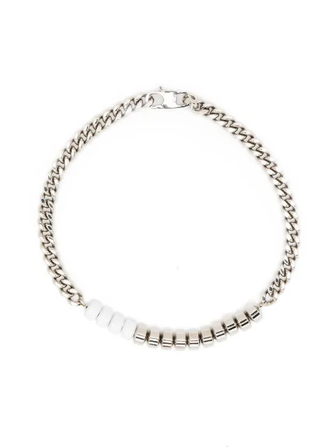 1017 ALYX 9SM beaded curb chain necklace Silver AAUJW0122OT02
