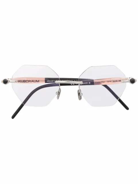 Kuboraum hexagonal-frame glasses Black KROP54SIAP0000OP