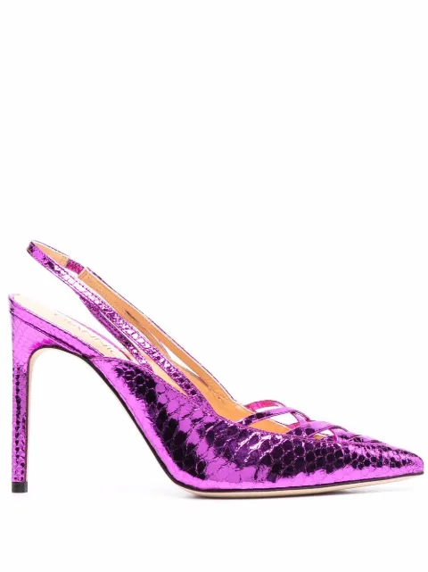 Giannico pointed 110mm heeled pumps Purple GI023010CP3091
