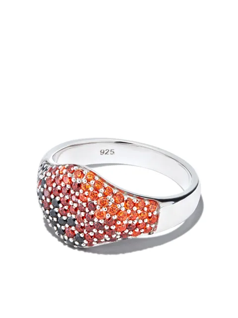 Tom Wood gradient crystal-embellished ring Silver 100723