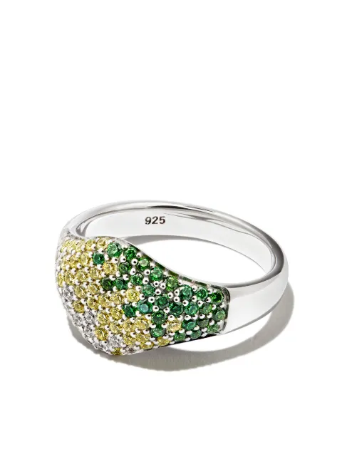 Tom Wood gradient crystal-embellished ring Silver R75YUCZGN01S925