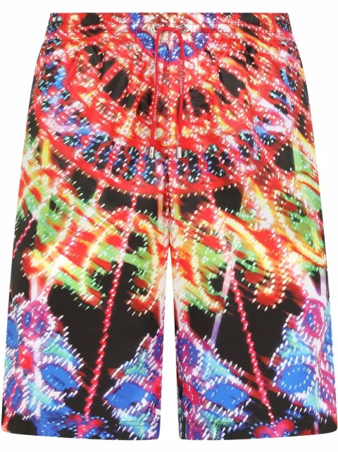 Dolce & Gabbana graphic-print swim shorts Black M4B79TFSSHK