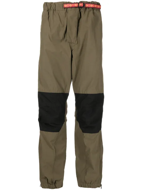 Billionaire Boys Club panelled drawstring-waist straight-leg trousers Green B21411