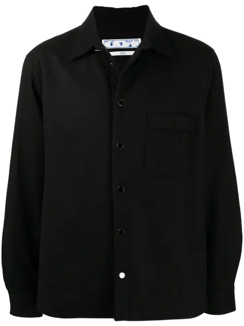 Off-White long-sleeve shirt jacket Black OMGA200F21FAB0011000