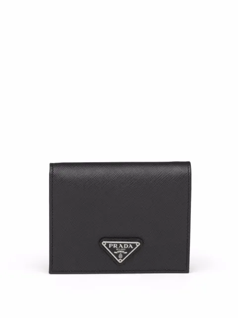 Prada small Saffiano leather wallet Black 1MV204QHH
