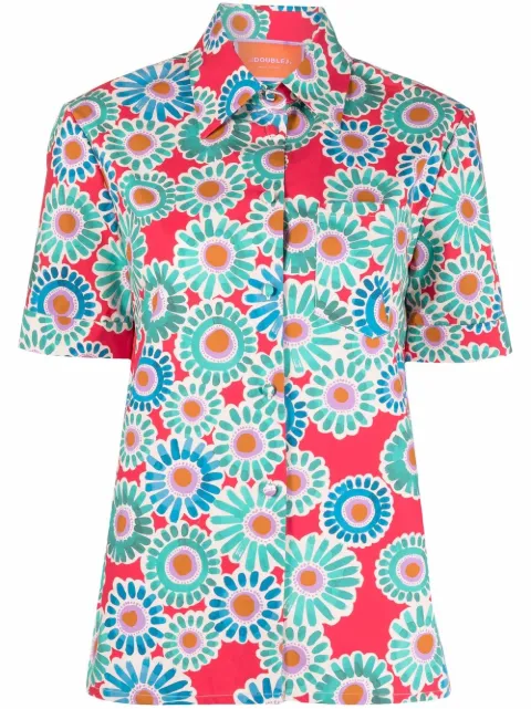 La DoubleJ Clerk short-sleeve shirt Red SHI0020COT001DAY0001