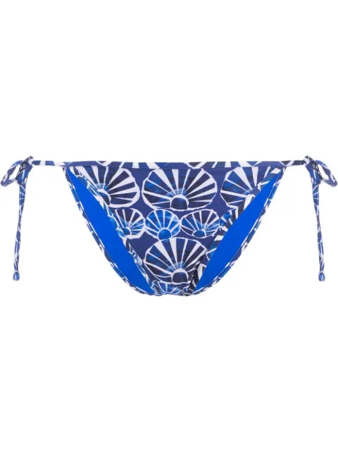 La DoubleJ graphic-print string bikini bottoms Blue SWI0004LYC001COH0001