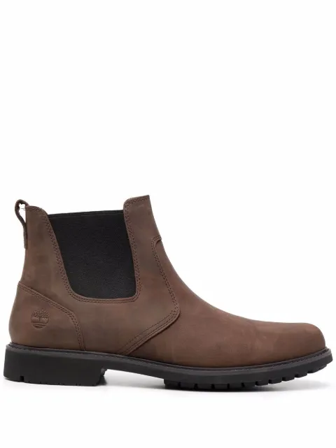 Timberland logo-embossed suede chelsea boots Brown TB05552R2421