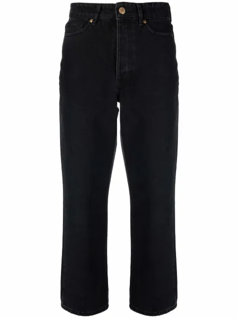 By Malene Birger cropped-leg jeans Black Q70252012Z