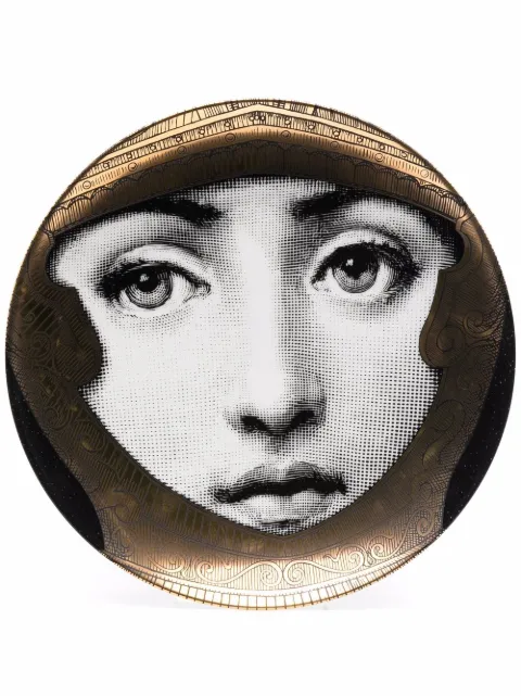 Fornasetti Variazioni decorative plate Black PTVZ095