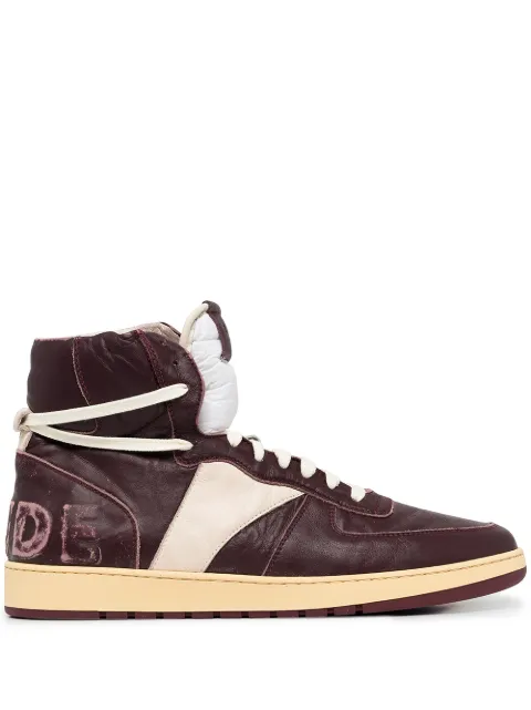 RHUDE Rhecess high top sneakers Red RHFW21FO10039127