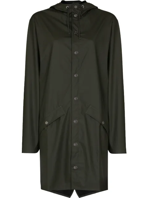 Rains hooded waterproof coat Green 12020