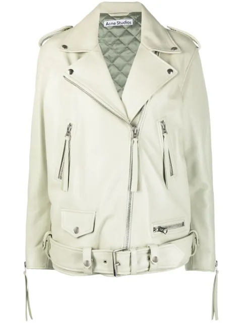Honey Fucking Dijon x Acne Studios boxy biker jacket Green A70104