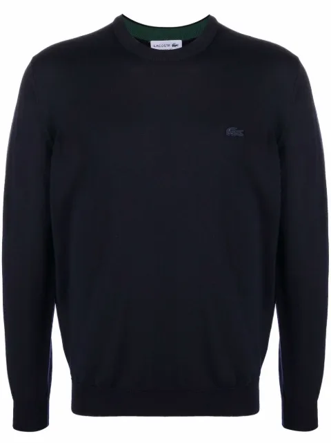 Lacoste logo embroidered jumper Blue AH1969