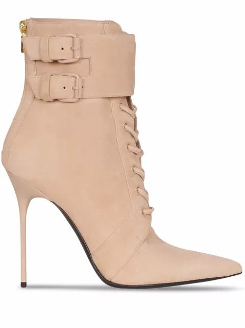 Balmain Uria lace-up ankle bots Neutrals XN0TA740LCMK