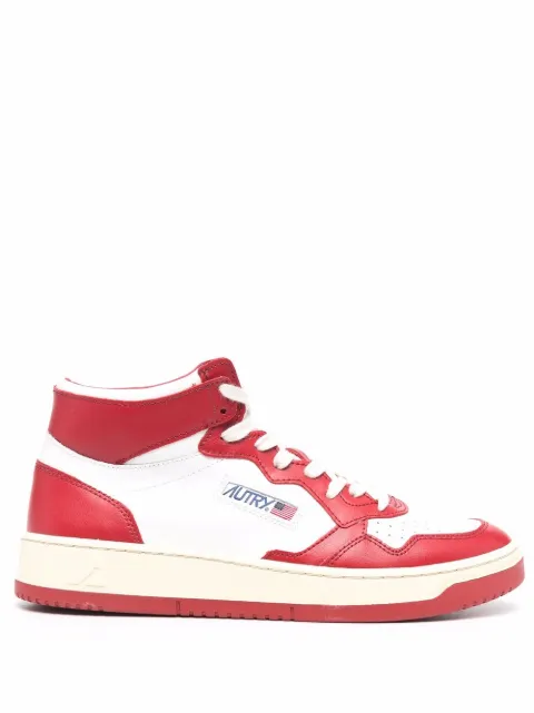 Autry panelled high-top sneakers White AUMMWB02