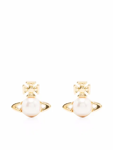 Vivienne Westwood orb pearl earrings Gold 6201026802R313