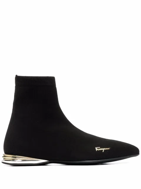 Ferragamo Missy logo boots Black 750089