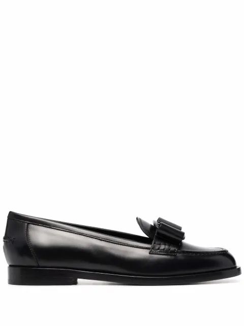 Ferragamo Vivaldo leather ballerina shoes Black 750592