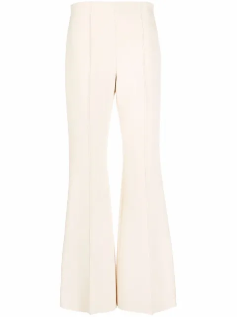 Ferragamo high-waist flared trousers Neutrals 750367