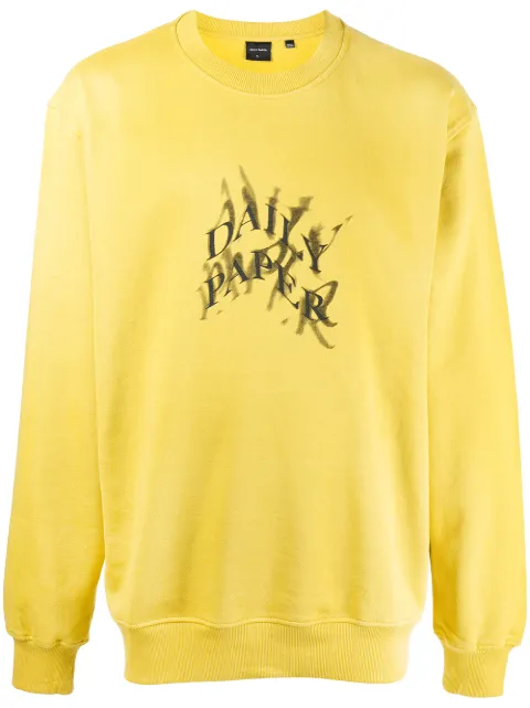Daily Paper logo-print cotton sweatshirt Yellow 2121002