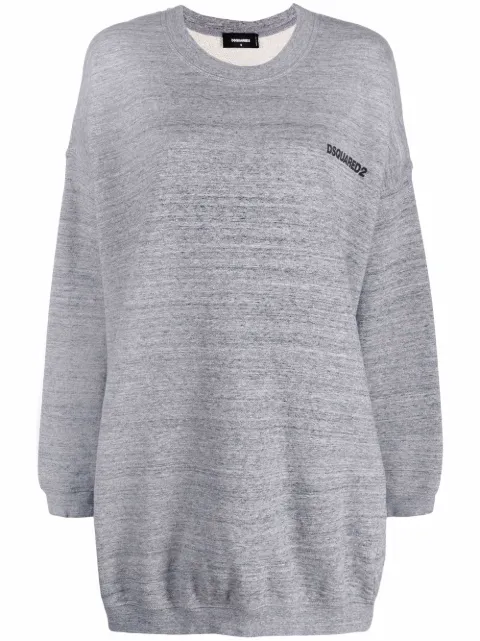 DSQUARED2 logo-print sweater dress Grey S75CV0496S25463
