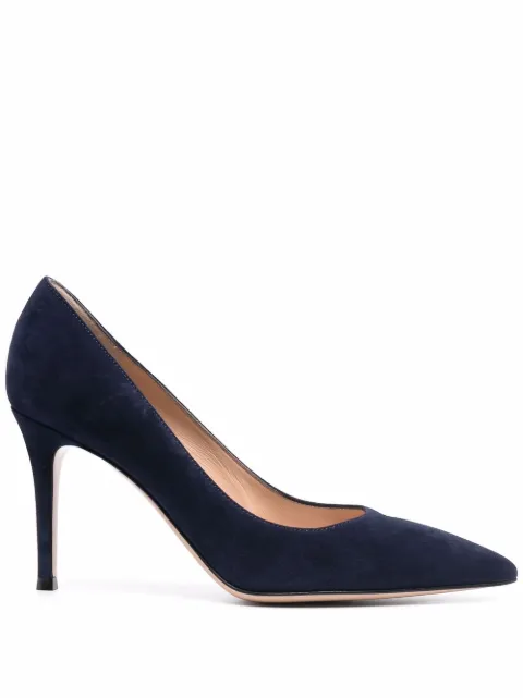 Gianvito Rossi Gianvito 85mm suede pumps Blue G2458085RICCAM