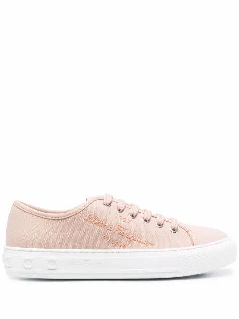 Ferragamo logo-embossed low-top sneakers Pink 751273