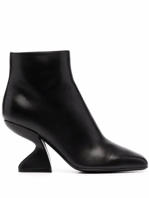 Ferragamo F-Heel sculpted ankle boots Black 751122