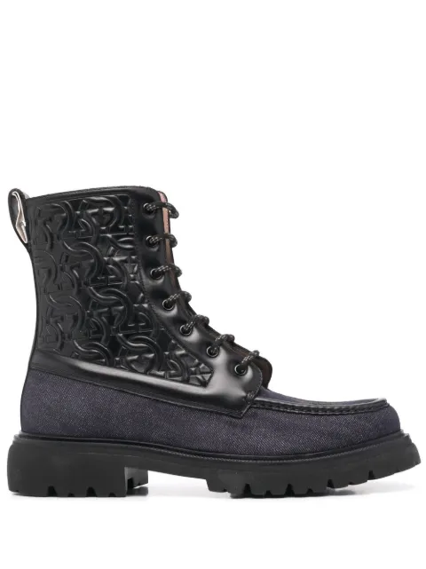 Ferragamo Gancini biker boots Black 750539