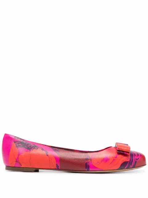 Ferragamo Varina Icon ballerina shoes Red 751833