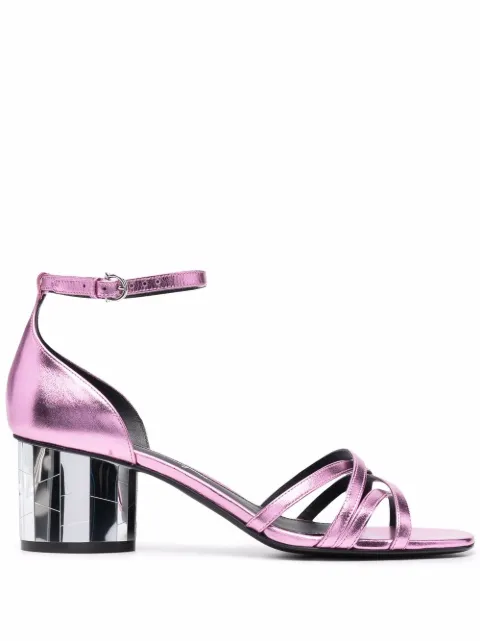 Ferragamo mirrored-heel sandals Pink 751095