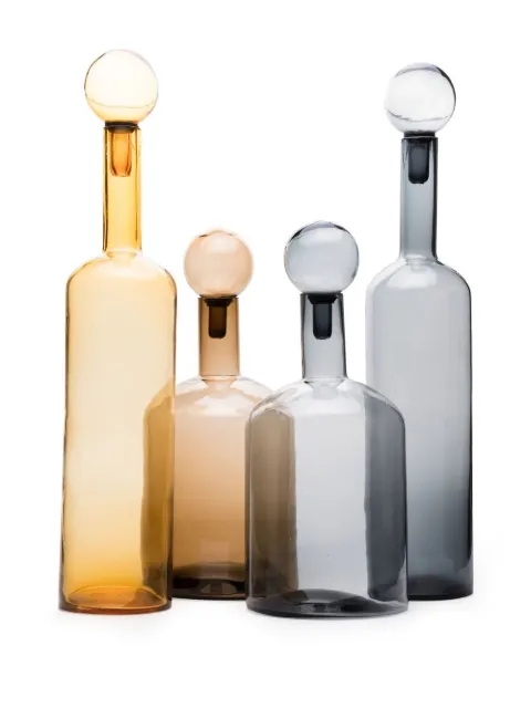 POLSPOTTEN Bubbles and Bottles decorative bottles (set of 4) Blue 140300227