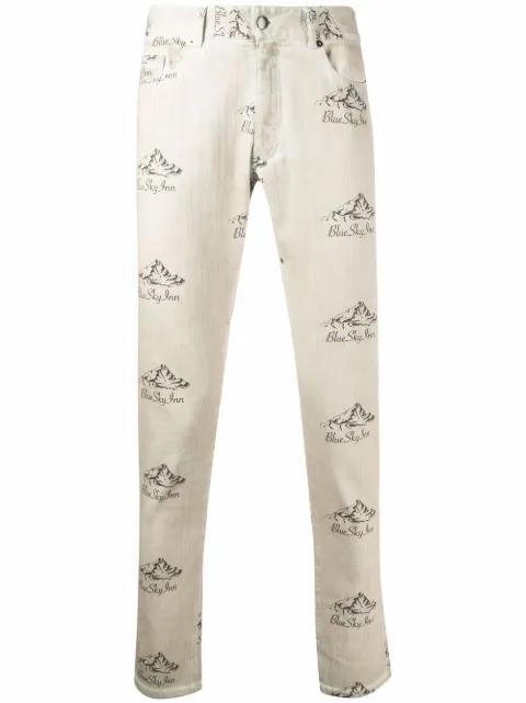 BLUE SKY INN logo print trousers Neutrals BS2102PA003