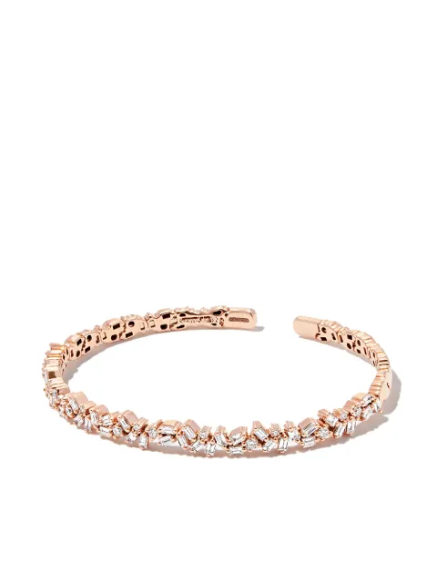 Suzanne Kalan 18kt yellow gold diamond tennis bracelet Gold AKB270YGM