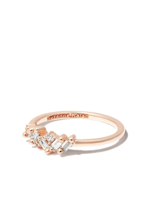 Suzanne Kalan 18kt rose gold Fireworks diamond eternity ring Pink BAR592RG