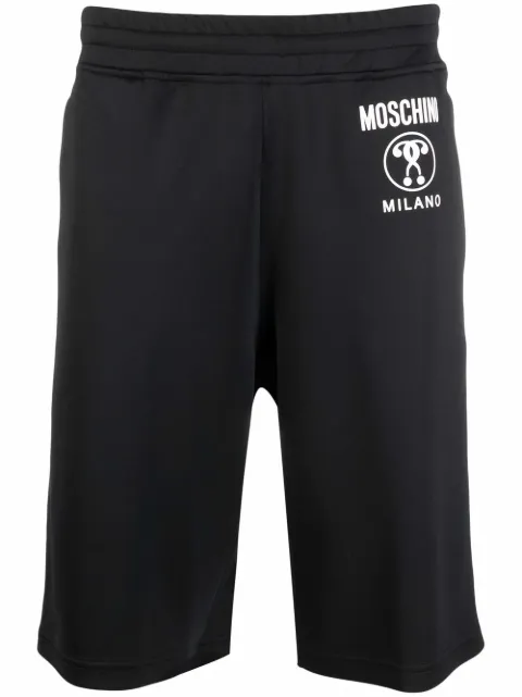Moschino logo-tape track shorts Black J03512029