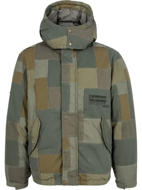 Supreme x Junya Watanabe patchwork hooded jacket Green SU11106