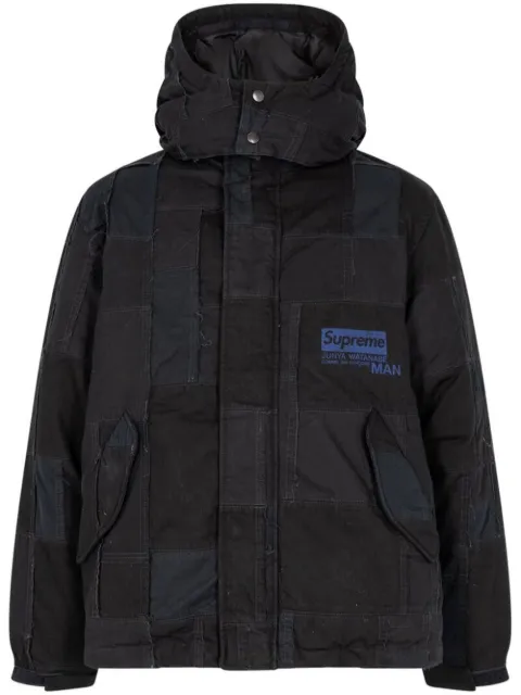 Supreme x Junya Watanabe "Comme Des Garcons" patchwork puffy jacket Black SU11105